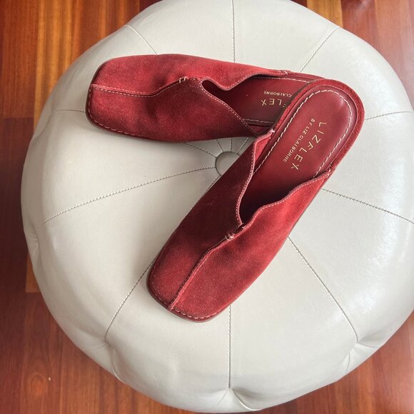 Lizflex Slip-on Red Suede Loafers, Size 8M - Picture 2 of 6